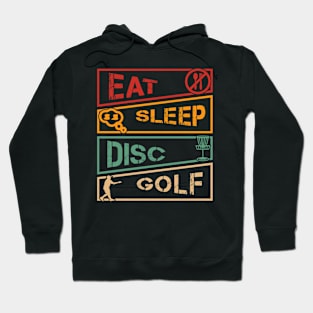 Eat Sleep Disc Golf Repeat Funny Disc Golf Player Hoodie